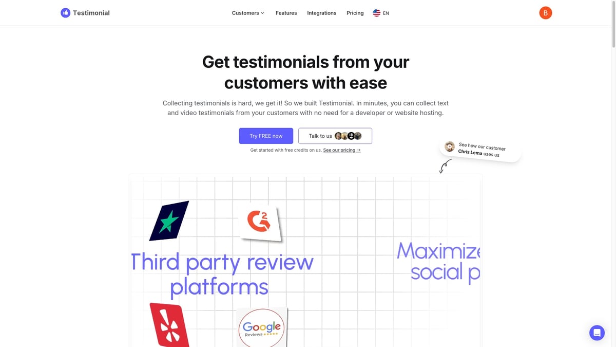 testimonial screenshot