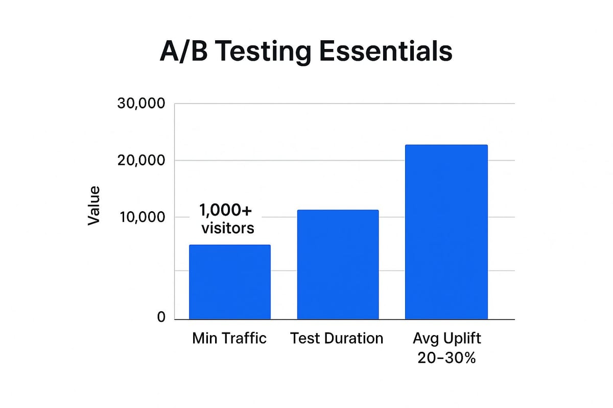 Infographic showing key data about A/B Testing and Split Testing
